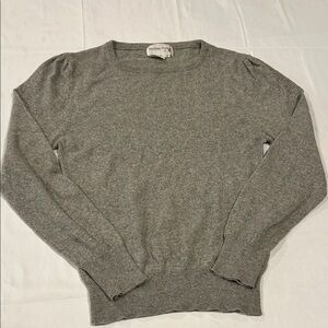 Courtney Rhodes Crewneck Grey Sweater 100% Cashmere